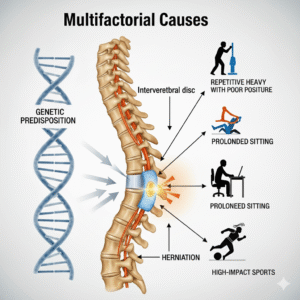 a diagram of a multifactorial cause